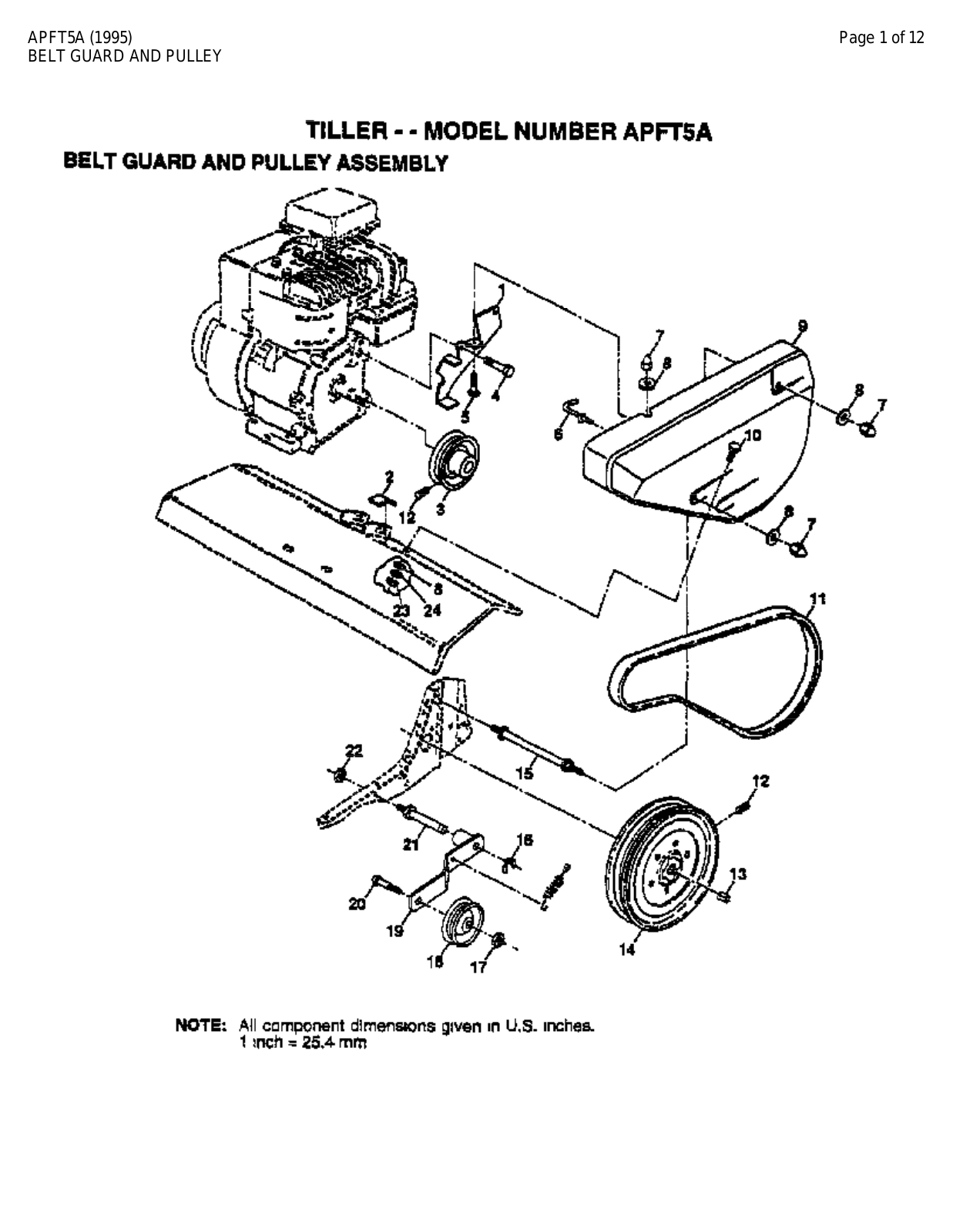 AYP APFT5A Parts List