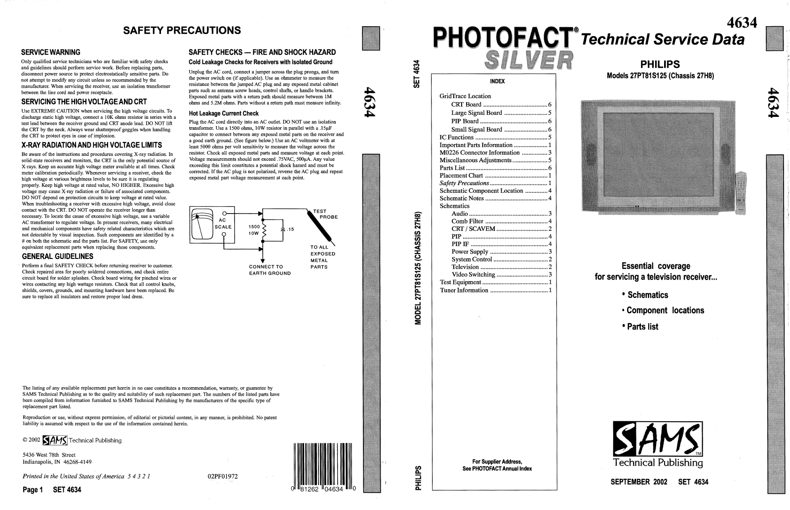 PHILIPS 27PT91S125 Service Manual