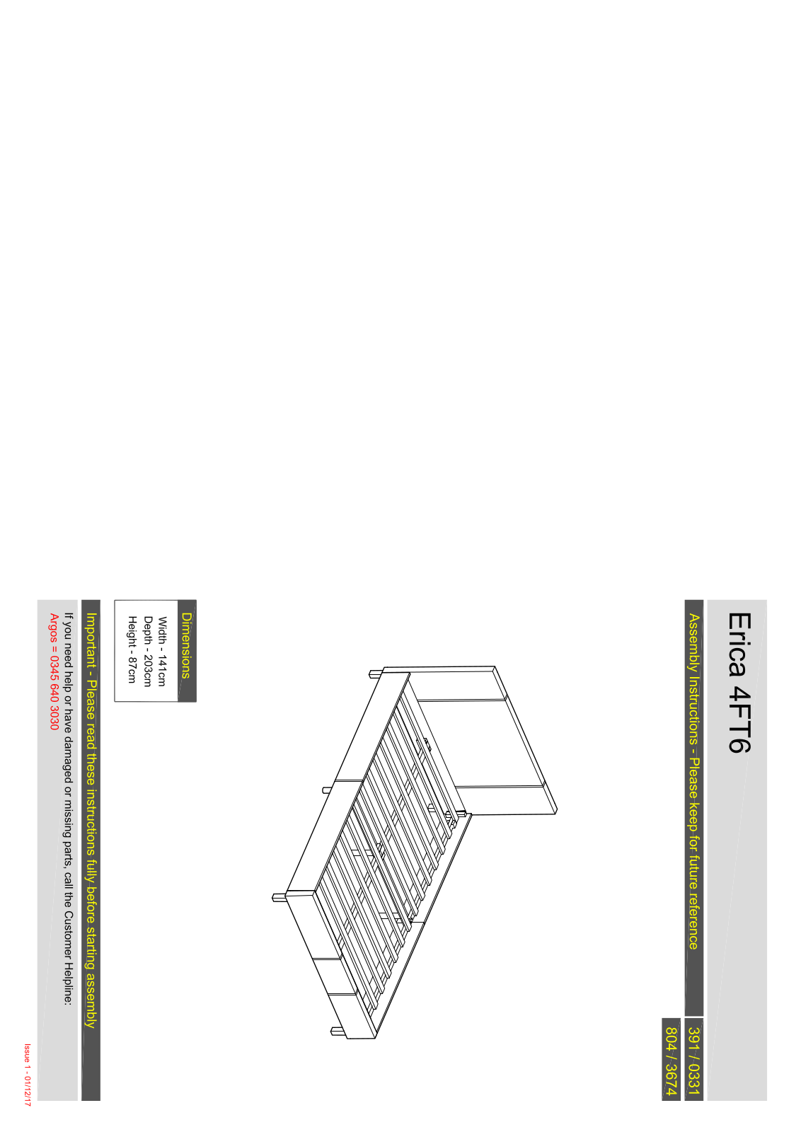 Argos 7978128 ASSEMBLY INSTRUCTIONS