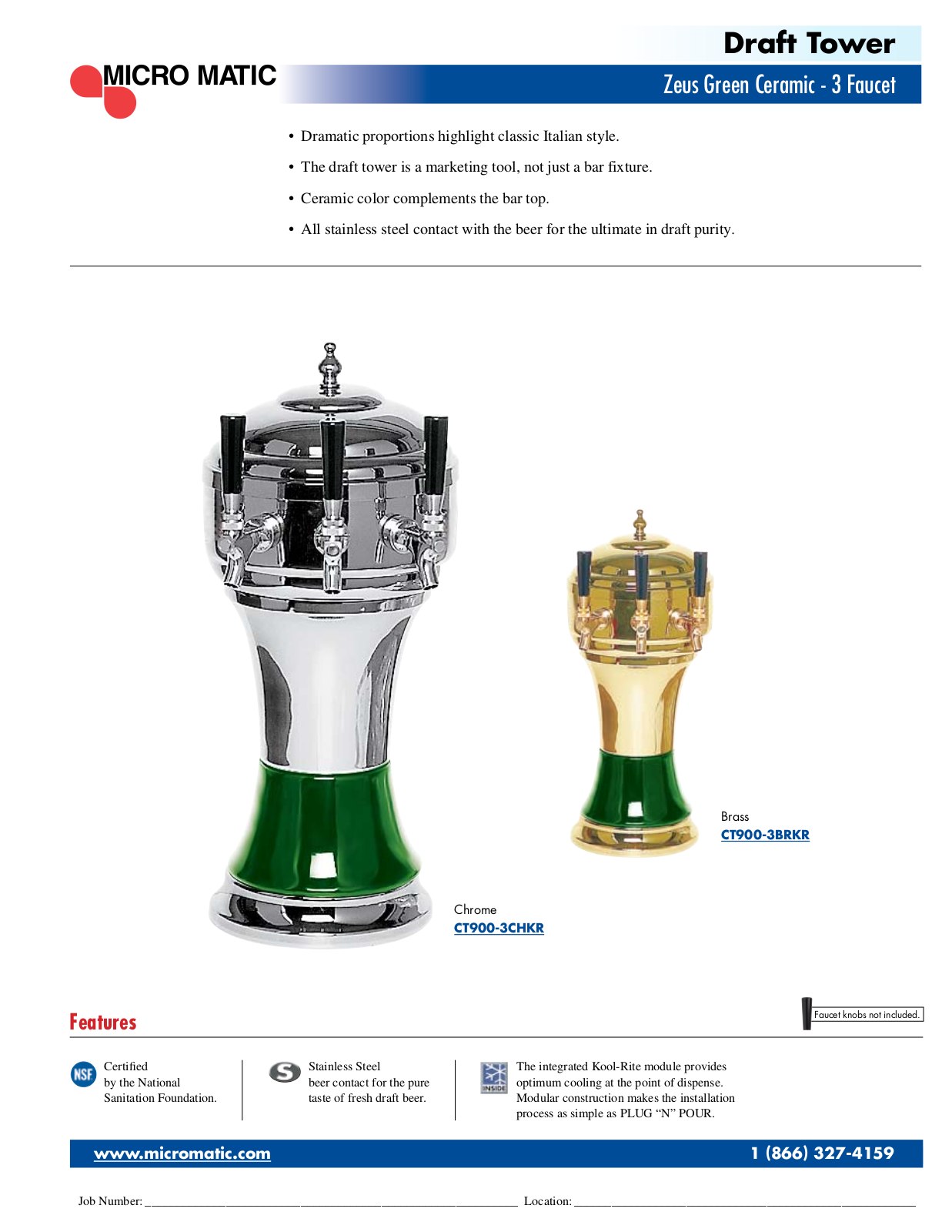 Micro Matic CT900-3BRKR User Manual