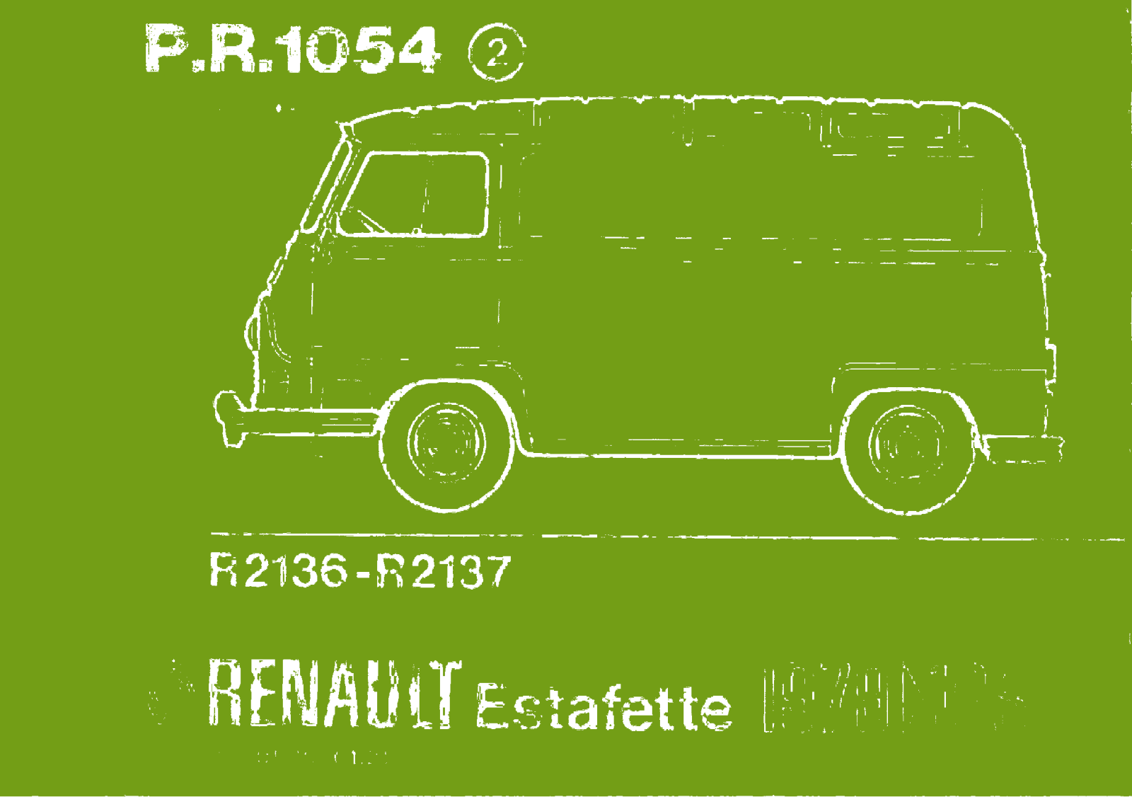 RENAULT ESTAFETTE User Manual