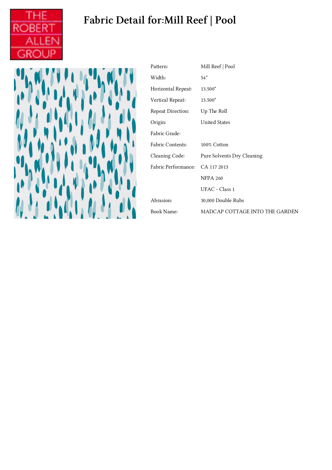 Robert Allen RALF2004 Specifications