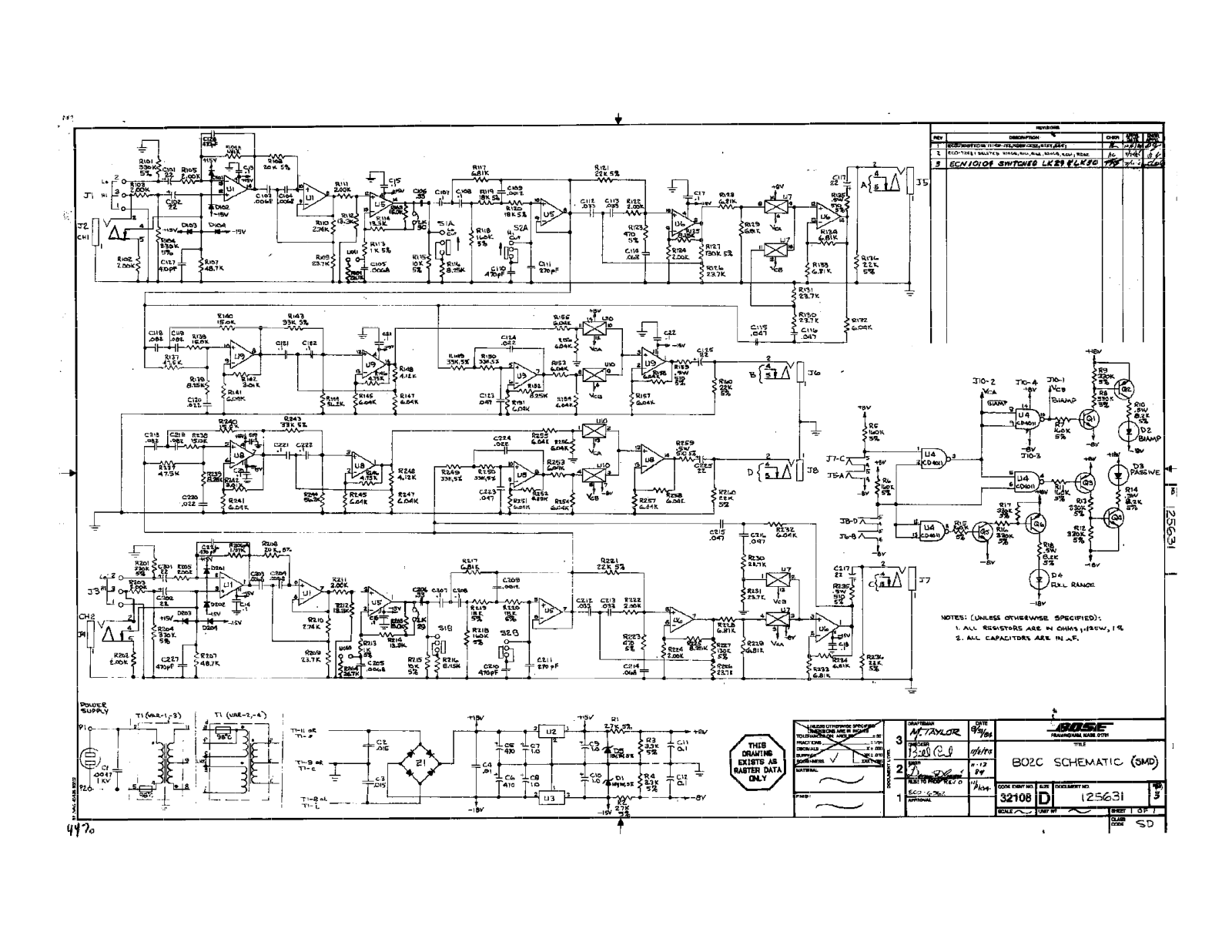 BOSE 802 II Schematic