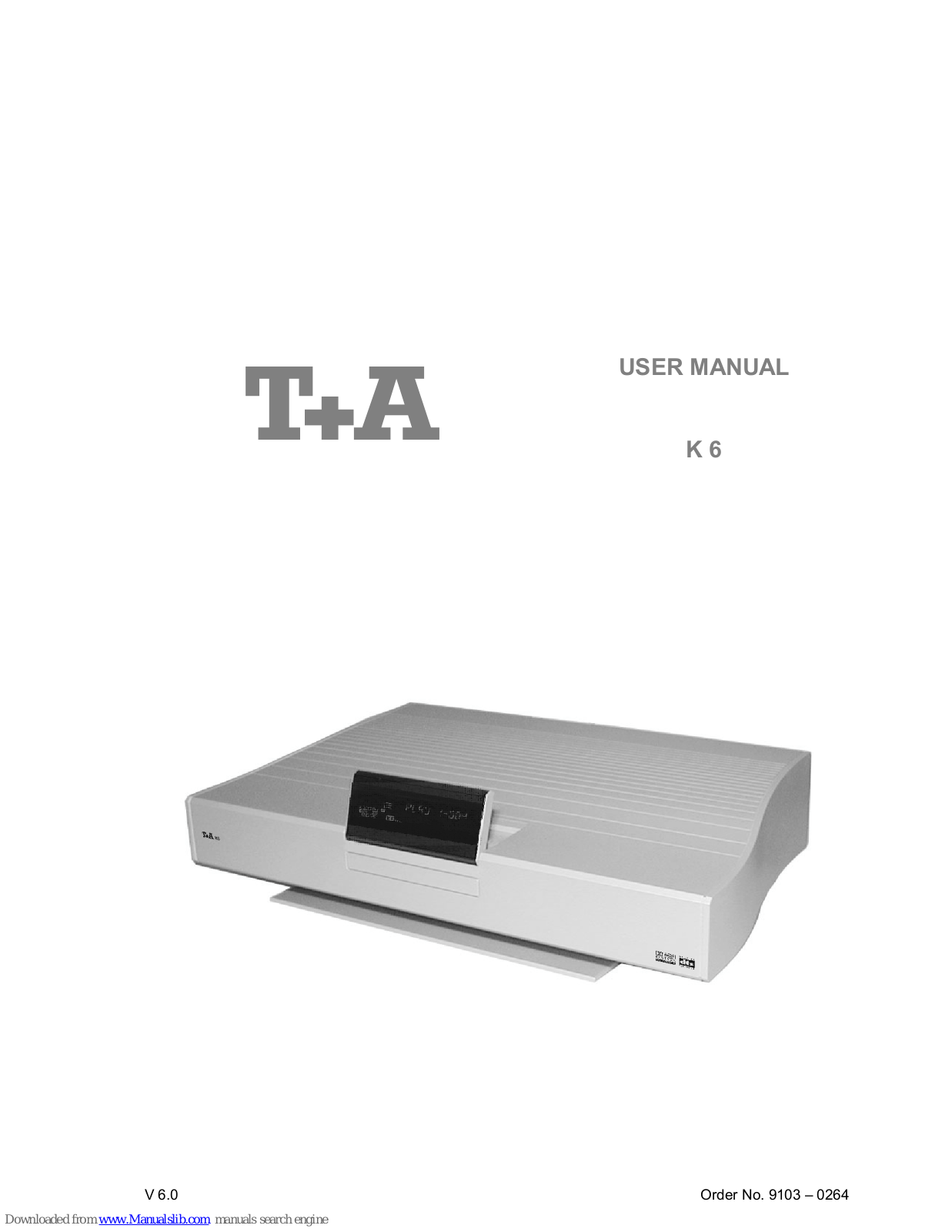 T+A Elektroakustik K 6 User Manual