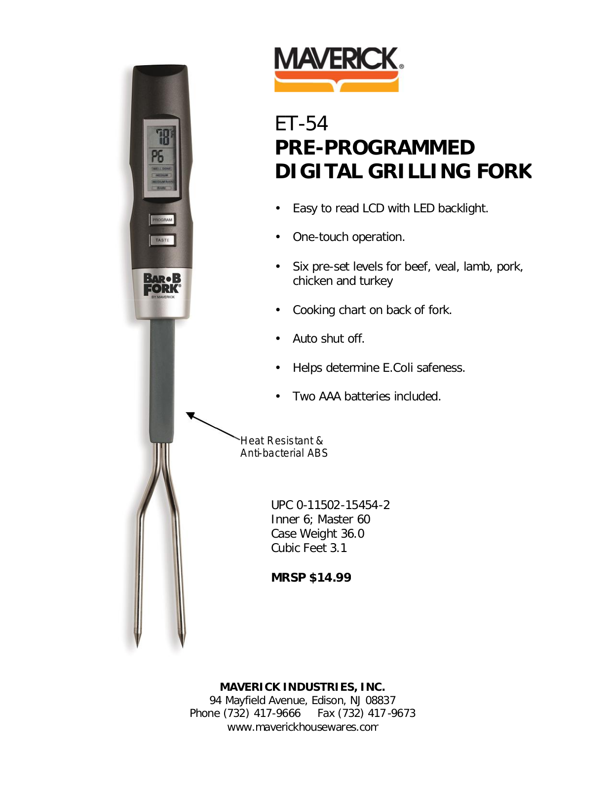 Maverick Ventures ET-54 User Manual - ManualMachine.com