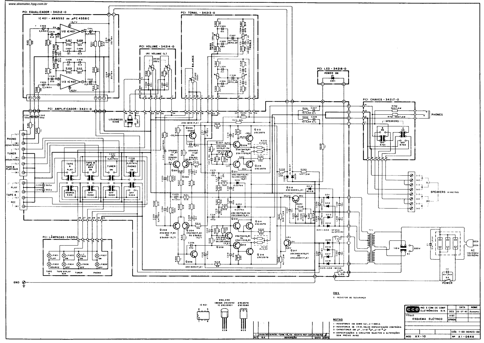 CCE AX10 Schematic