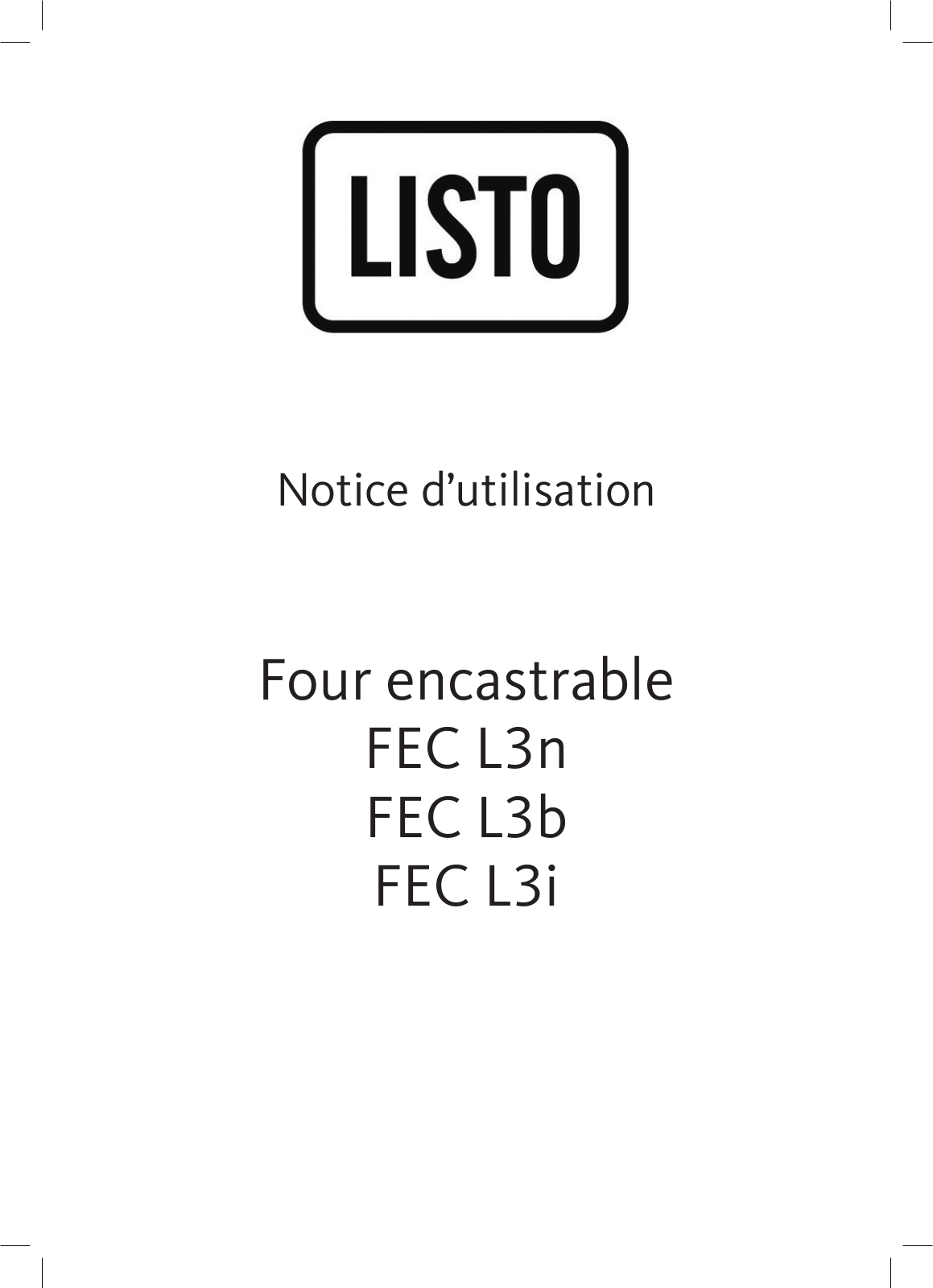 Listo FEC L3i, FEC L3n User Manual