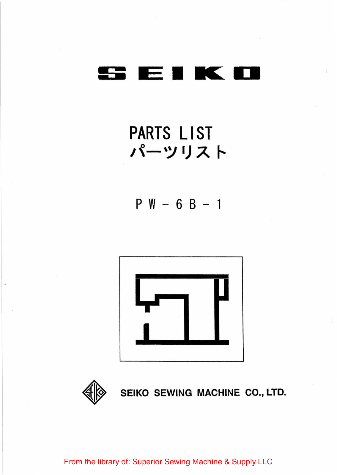 Seiko PW-6B-1 User Manual