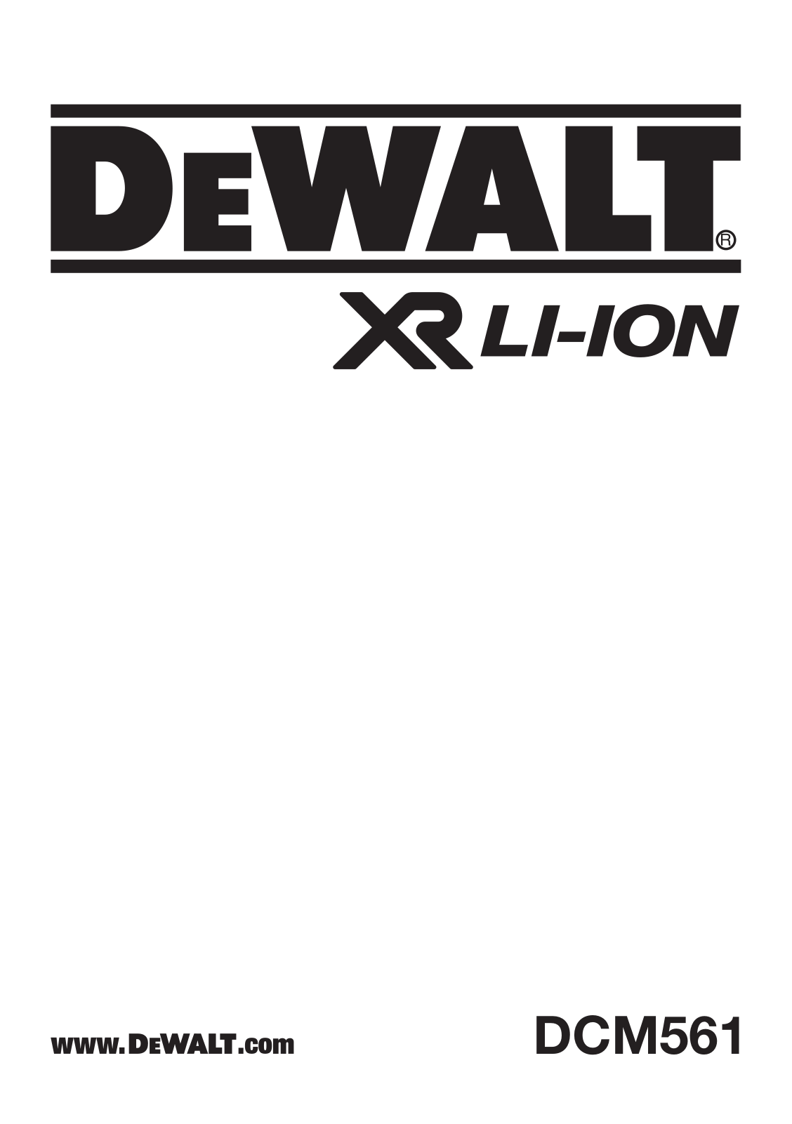 DeWalt DCM561P1-QW User manual