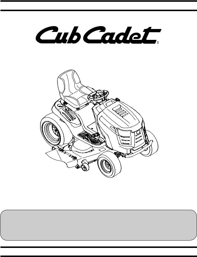 Cub cadet LGTX1054, LGT1050, LGT1054 User Manual