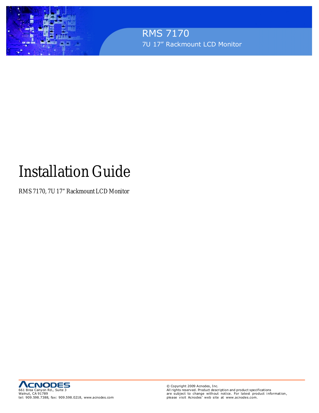 Acnodes 7170 User Manual