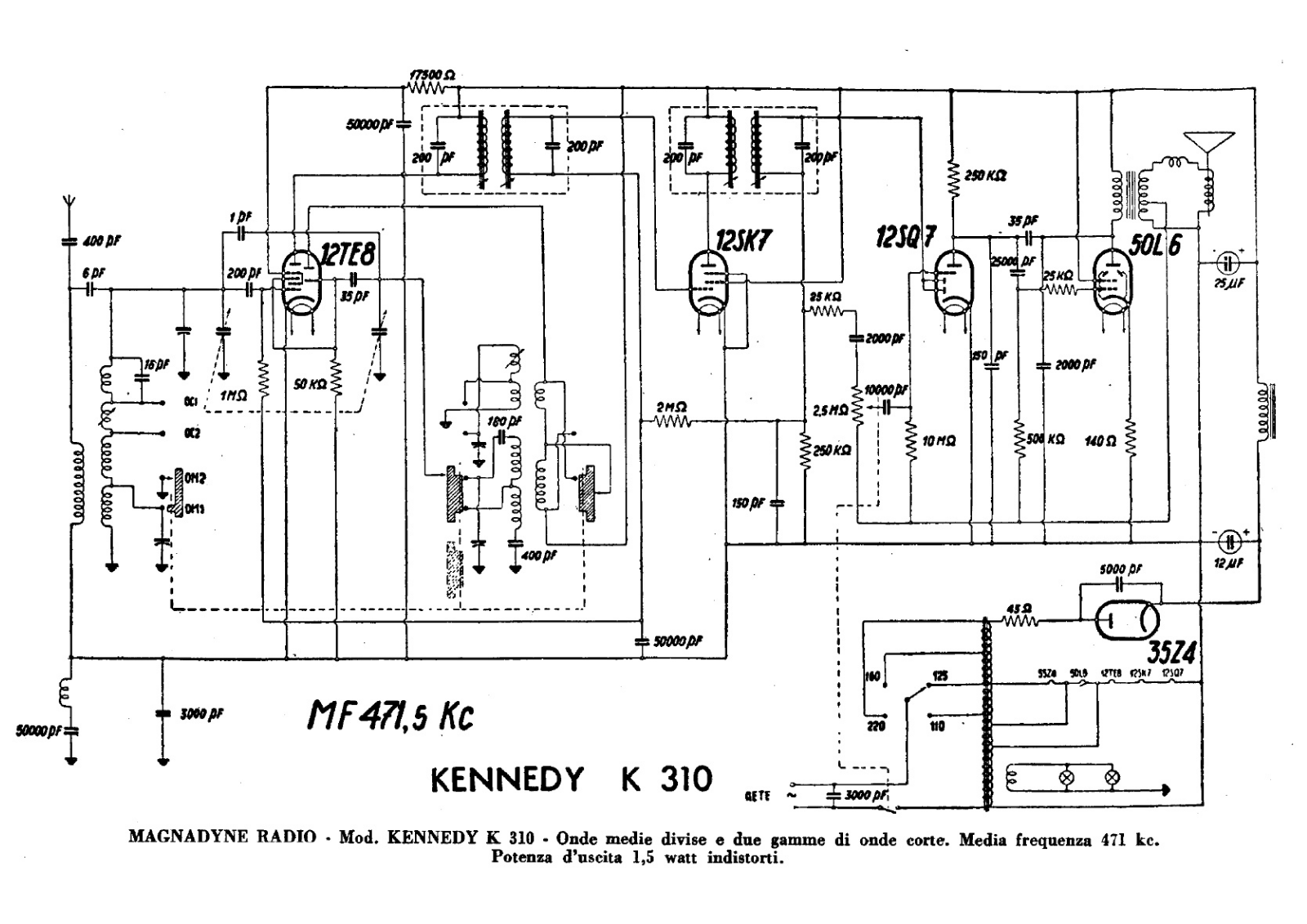 Kennedy k310 schematic