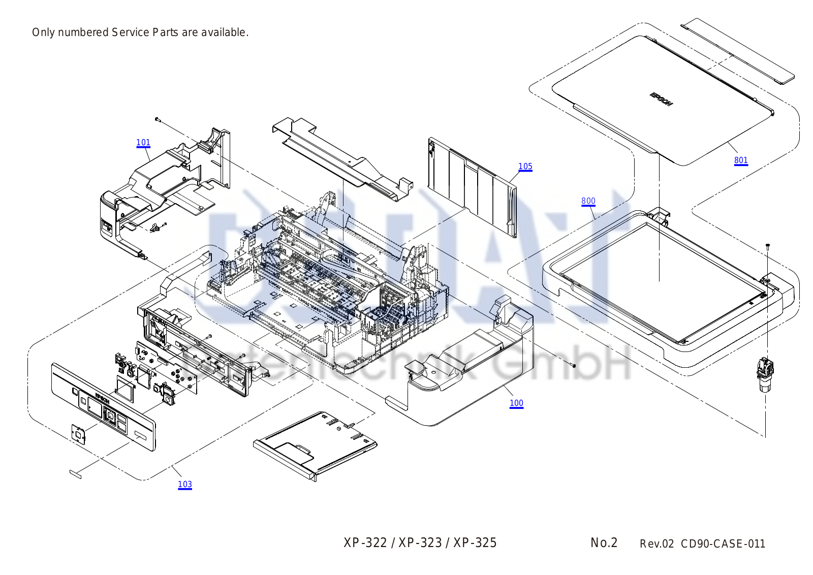 Epson XP-322 Exploded Diagrams