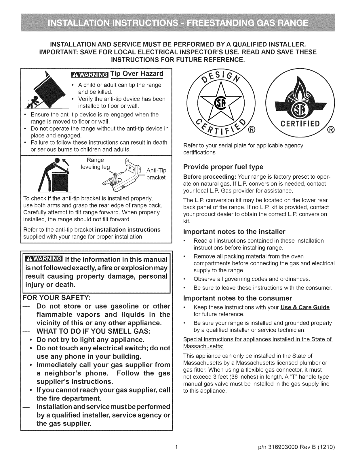Kenmore 79078413010, 79072803011 Installation Guide - ManualMachine.com