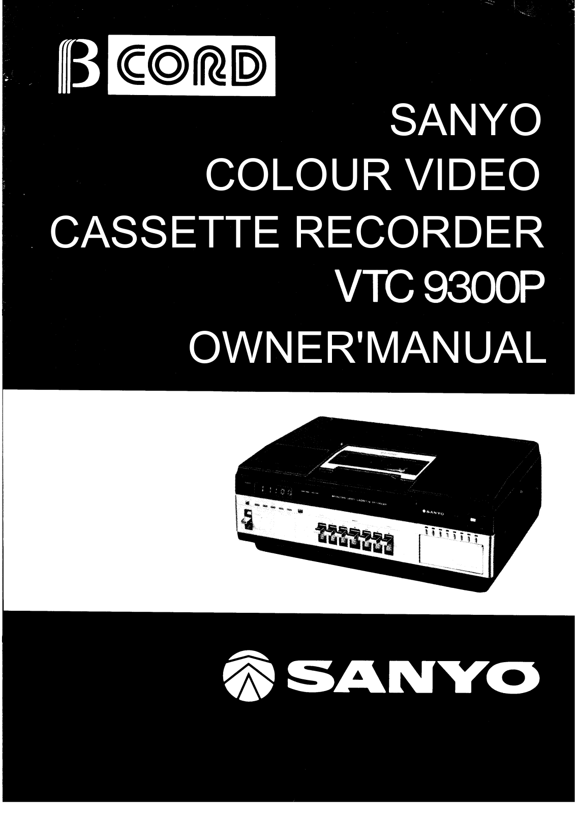 Sanyo VTC-9300P Instruction Manual