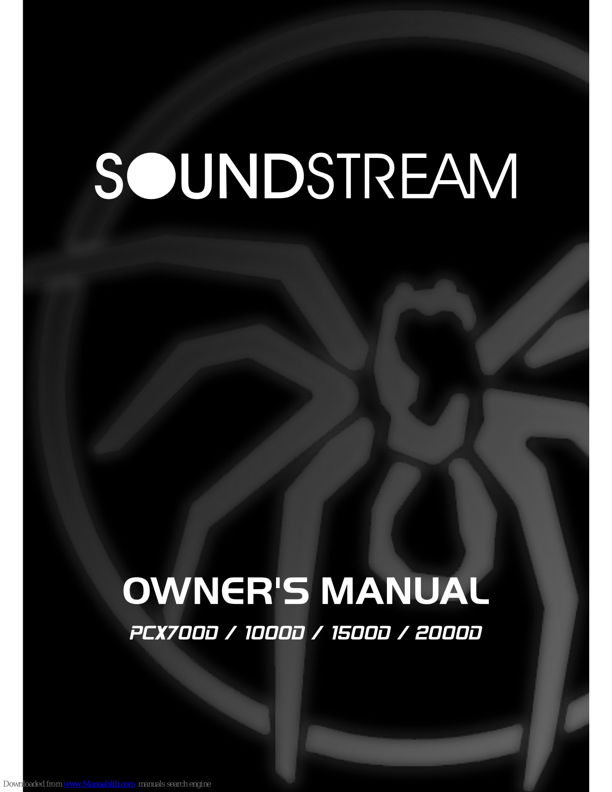 Soundstream PCX700D, PCX1000D, PCX1500D, PCX2000D Owner's Manual