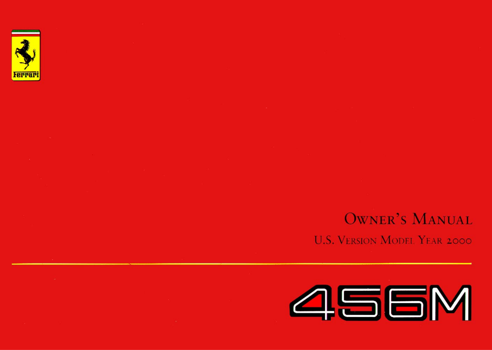 Ferrari 456 2000 User Manual