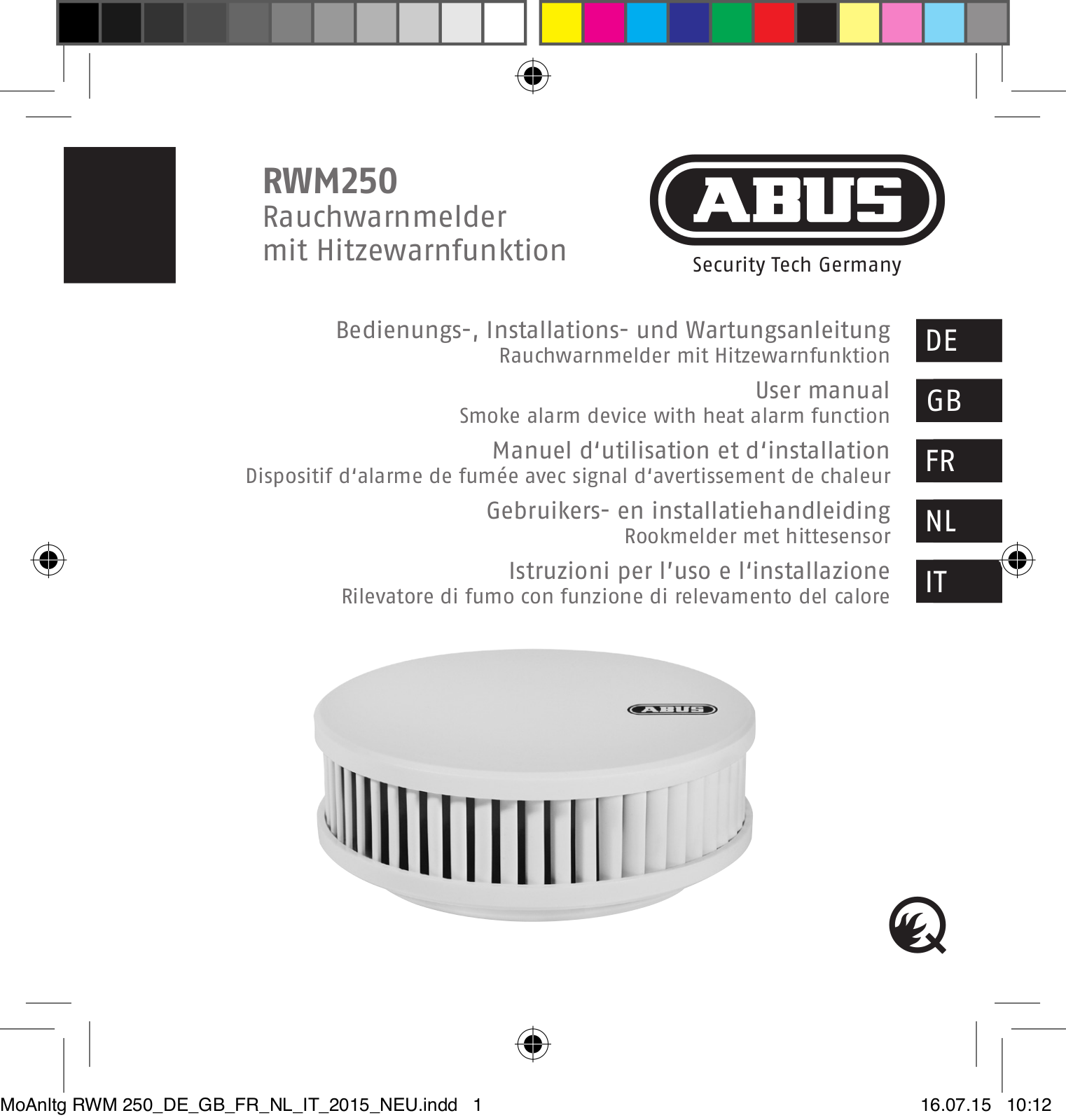 ABUS RWM250 operation manual