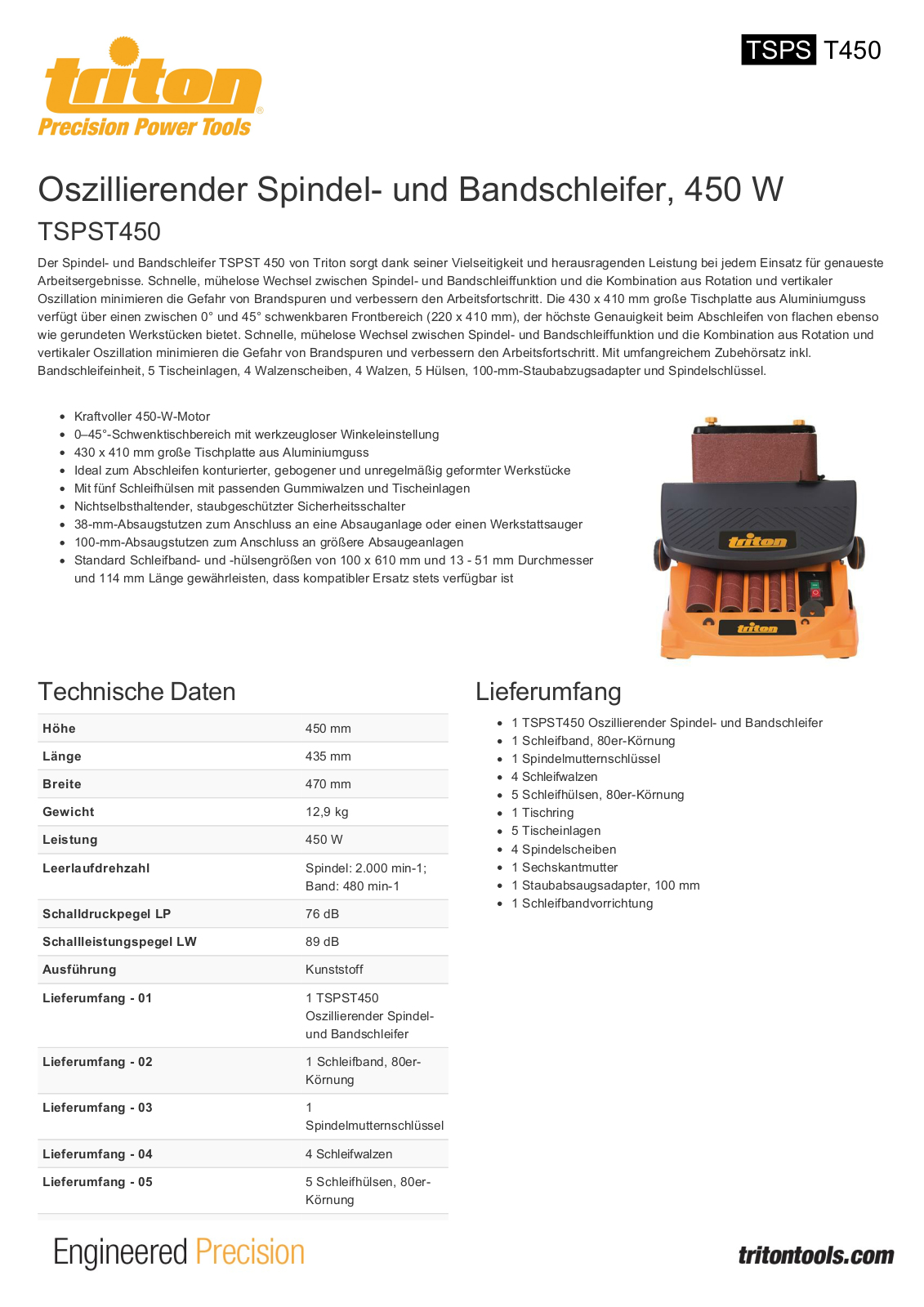 Triton TSPST450 User Manual