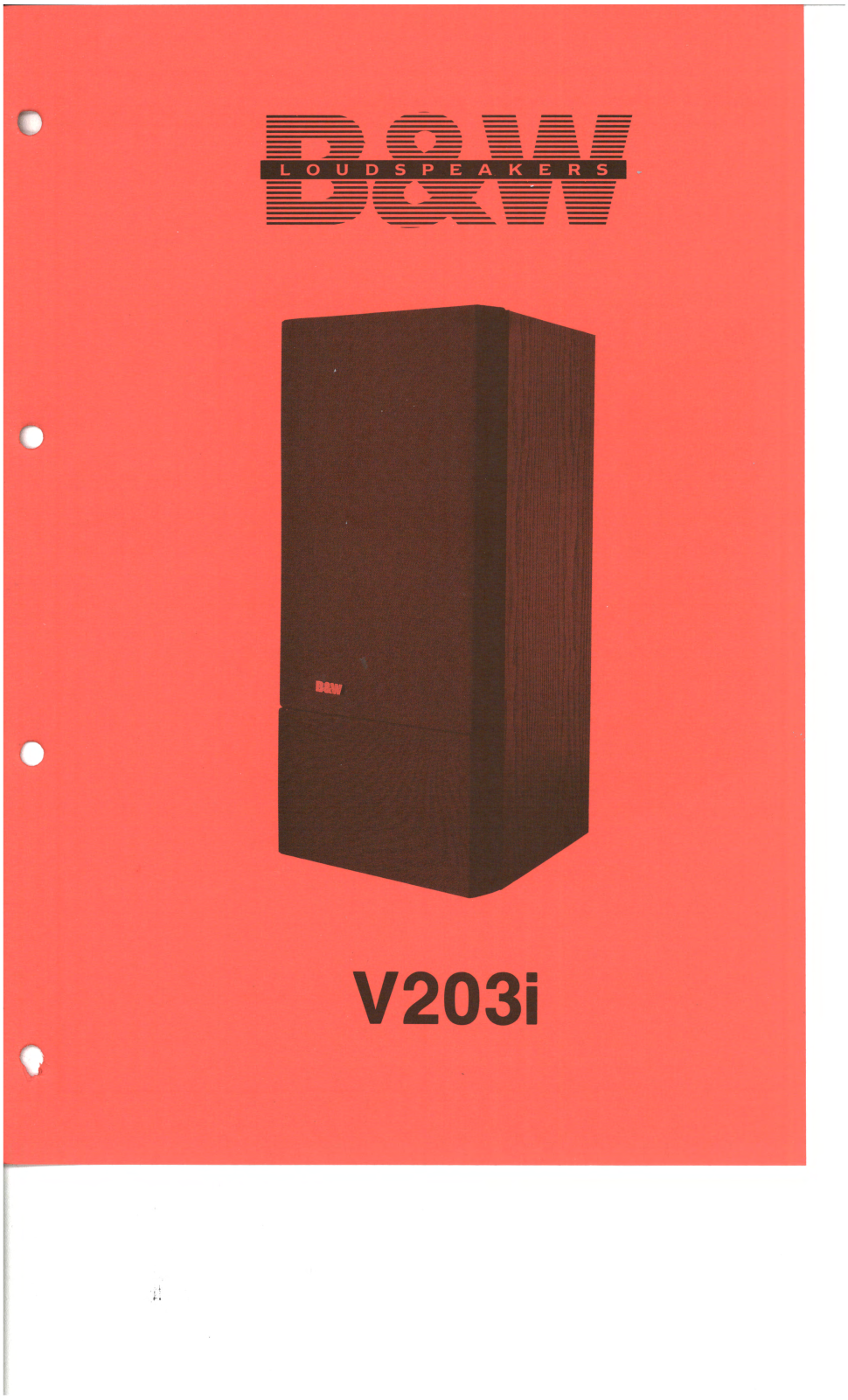 Bowers and Wilkins V-203-I Service manual