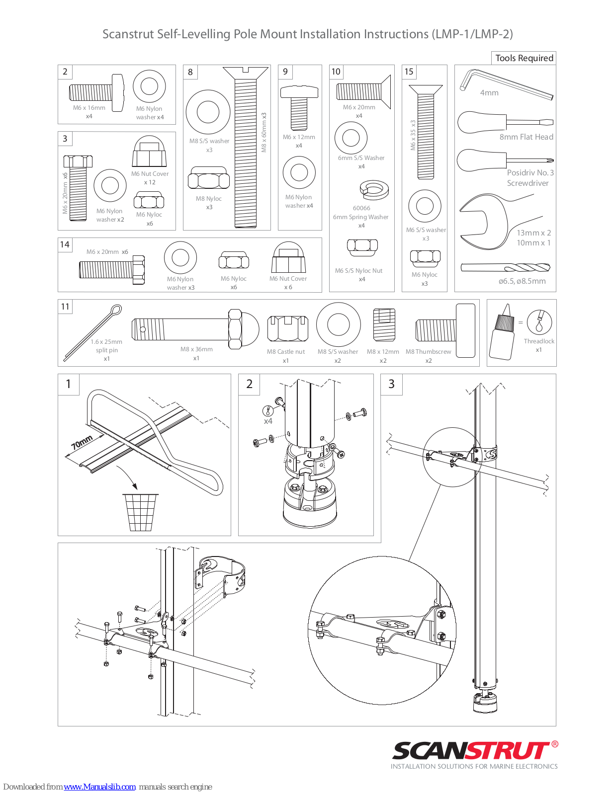 Scanstrut LMP-1,LMP-2 Installation Instructions Manual