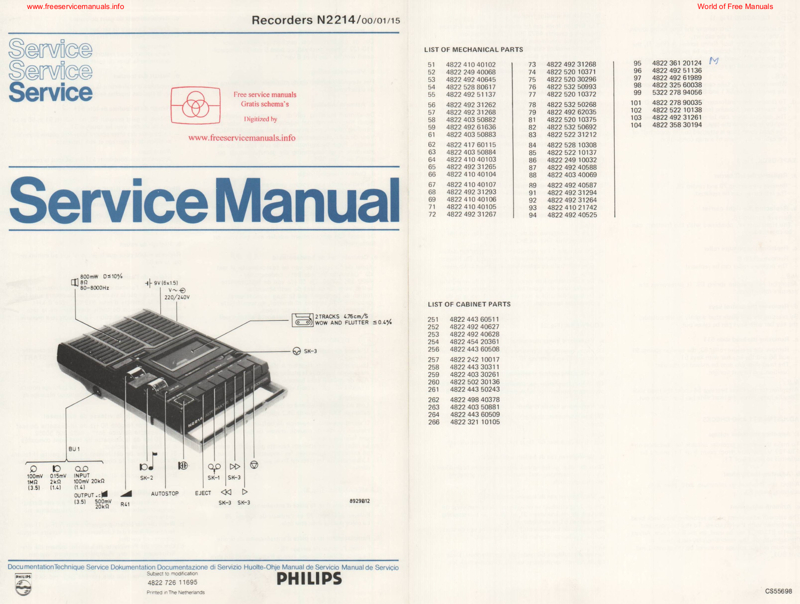 Philips n2214 Datasheet - ManualMachine.com