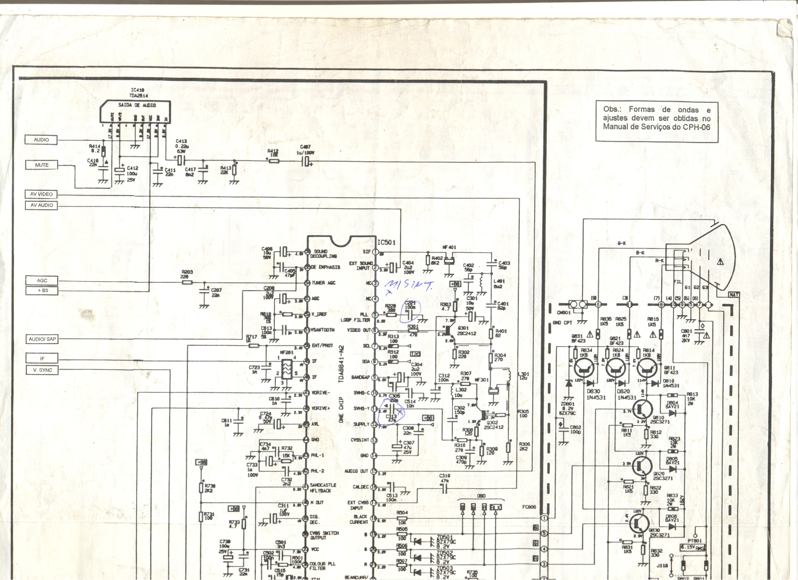 Philco PCM-2051, PCM-1451 Schematic