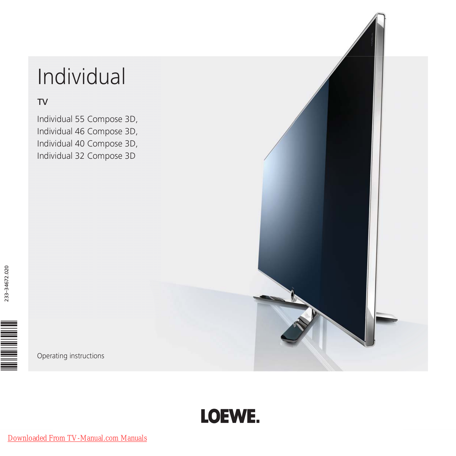 Loewe Individual 32, Individual 40, Individual 46, Individual 55 user guide