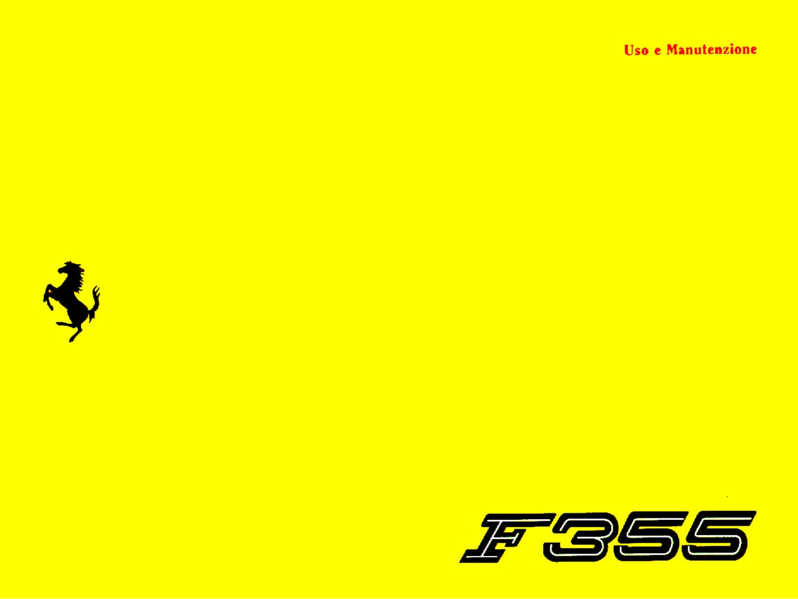 Ferrari F355 1994 User Manual