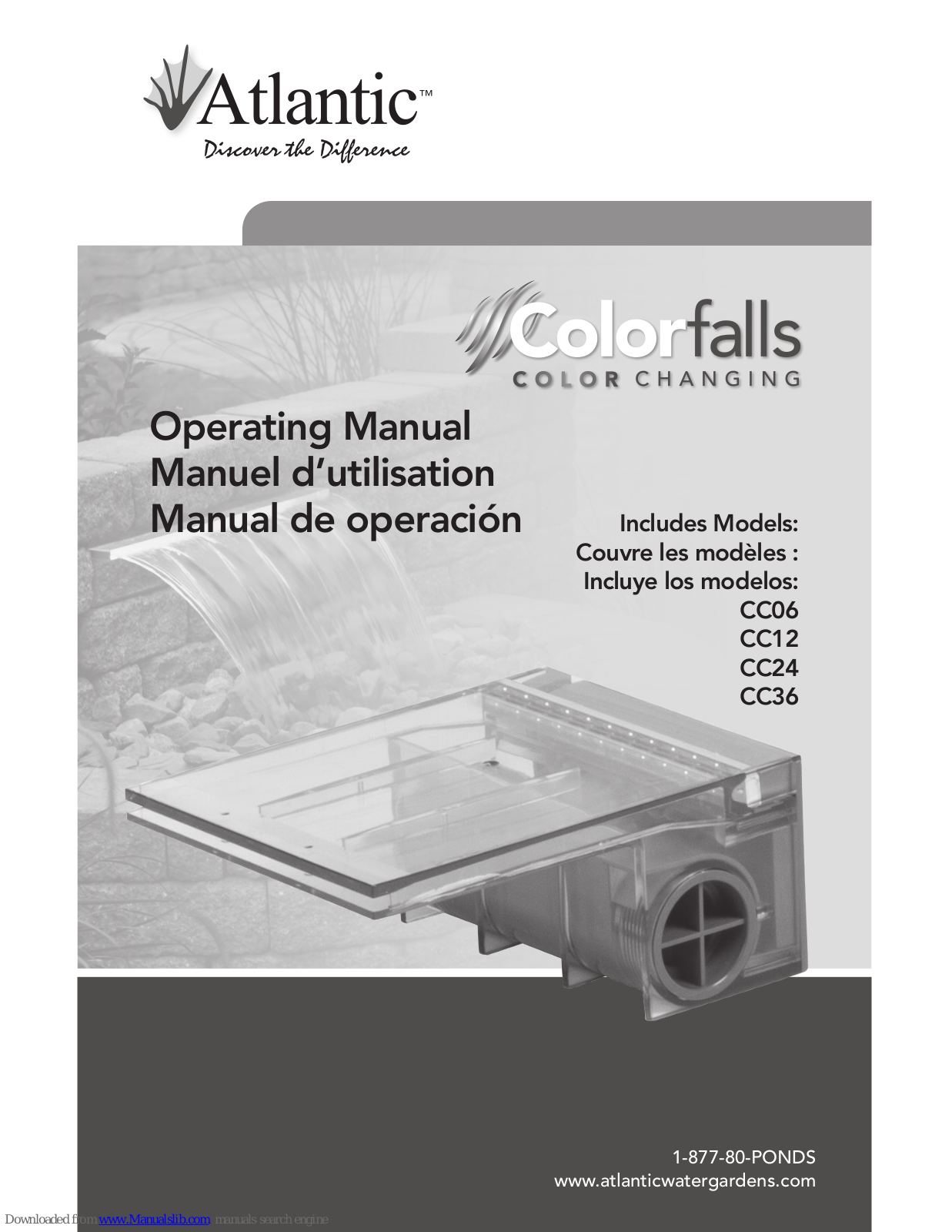 Atlantic ColorFalls CC06, ColorFalls CC12, ColorFalls CC24, ColorFalls CC36 Operating Manual