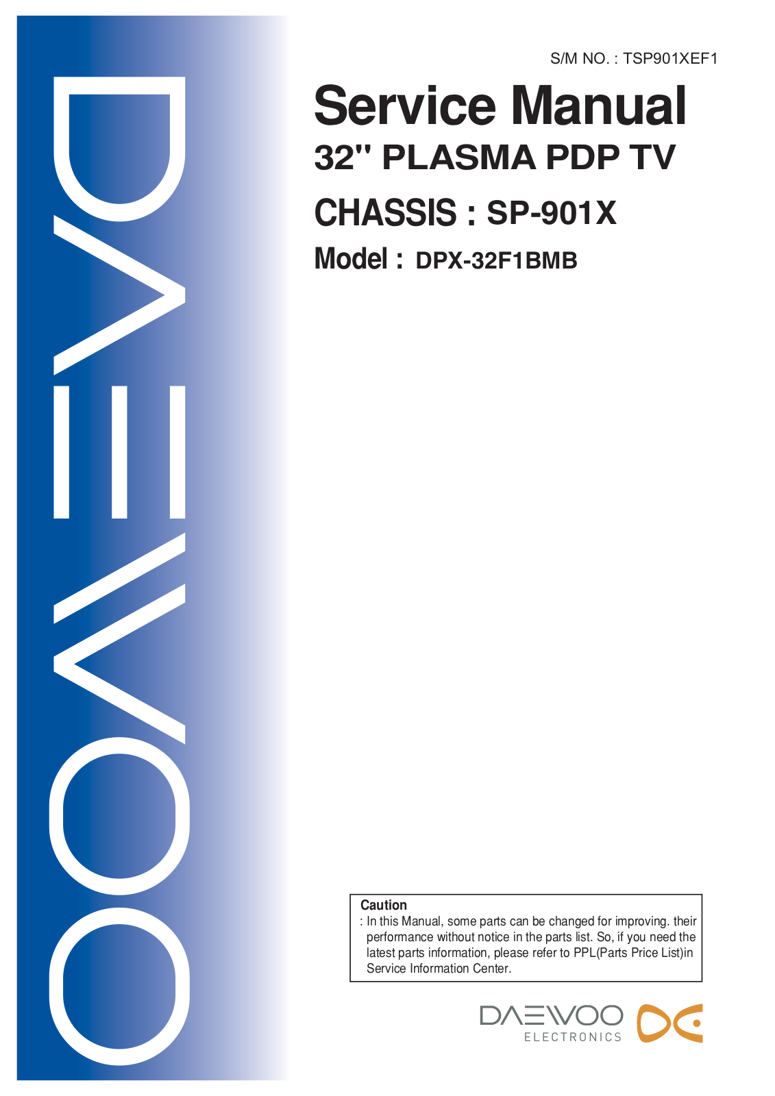 Daewoo DPX-32F1BMB Schematic