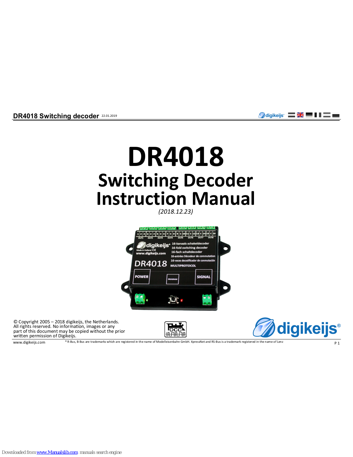 Digikeijs DR4018 Instruction Manual