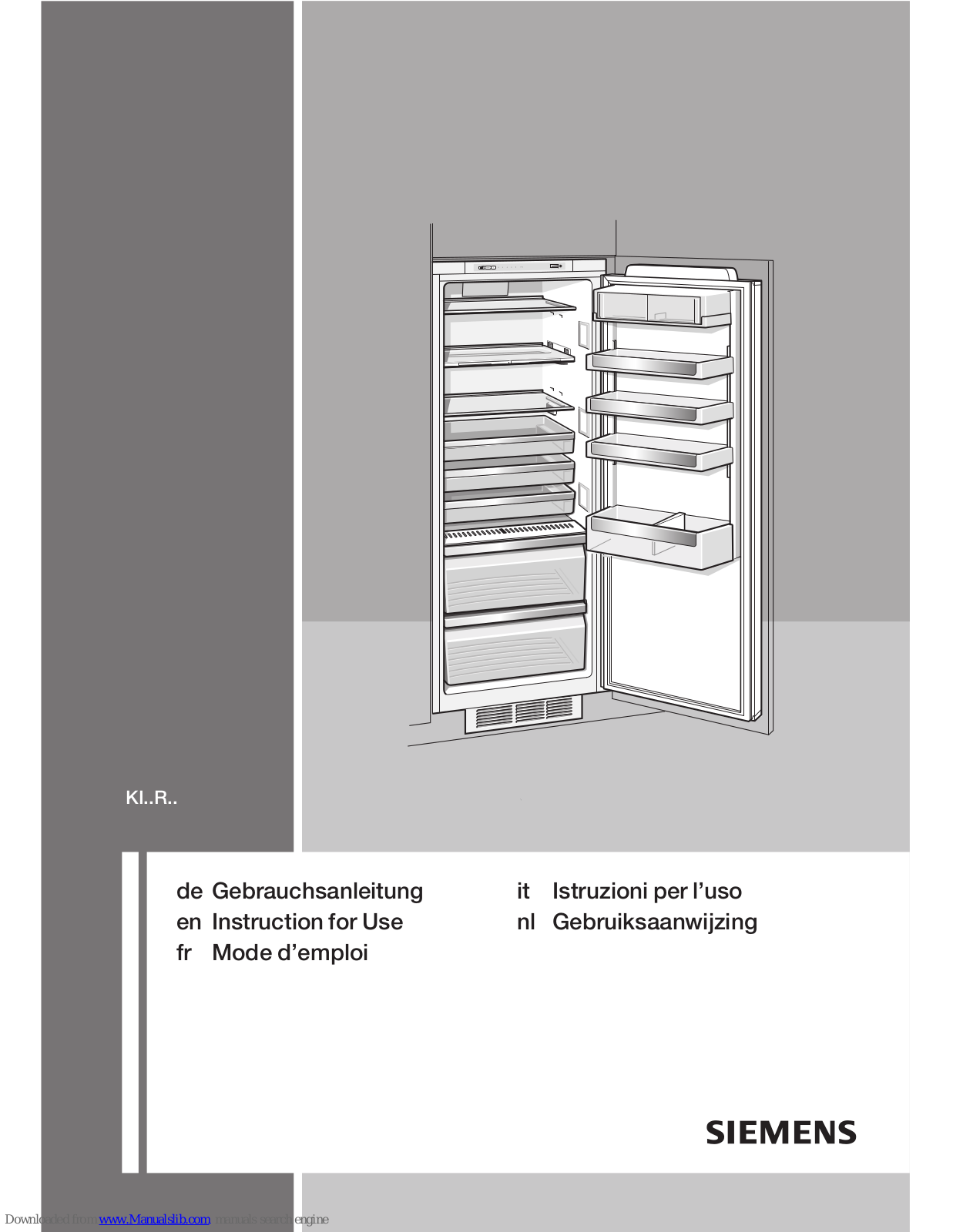 Siemens KI25RP60, KI..R Series Instructions For Use Manual