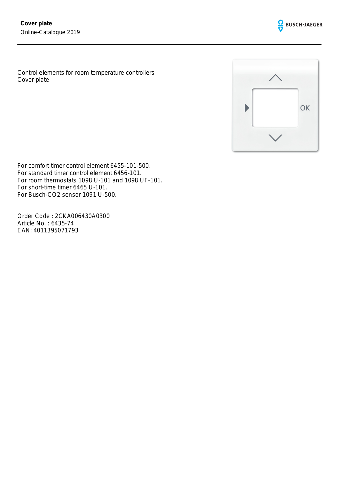 Busch-Jaeger 6435-74 User Manual