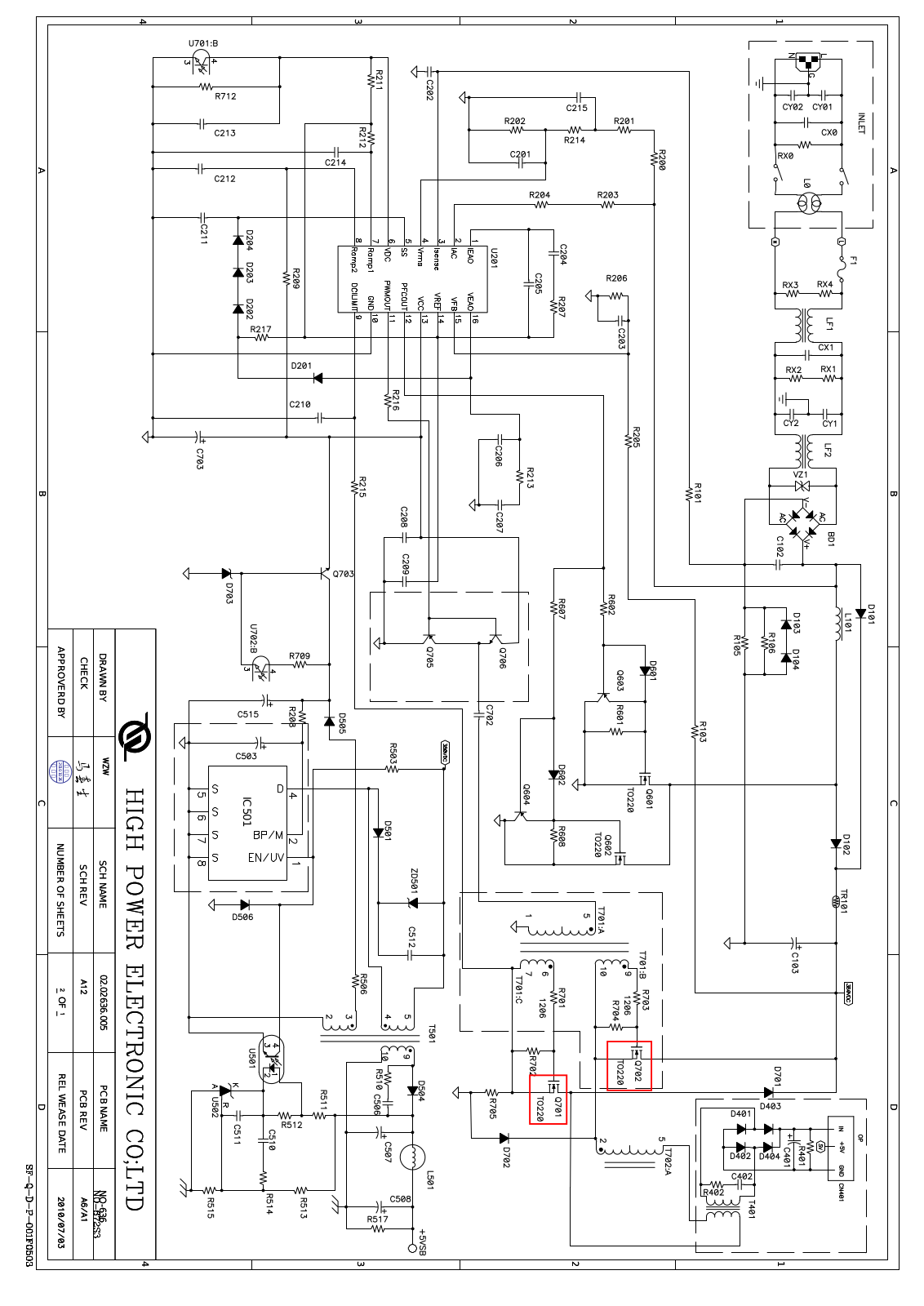 High Power Electronic NO-672S3 Schematic