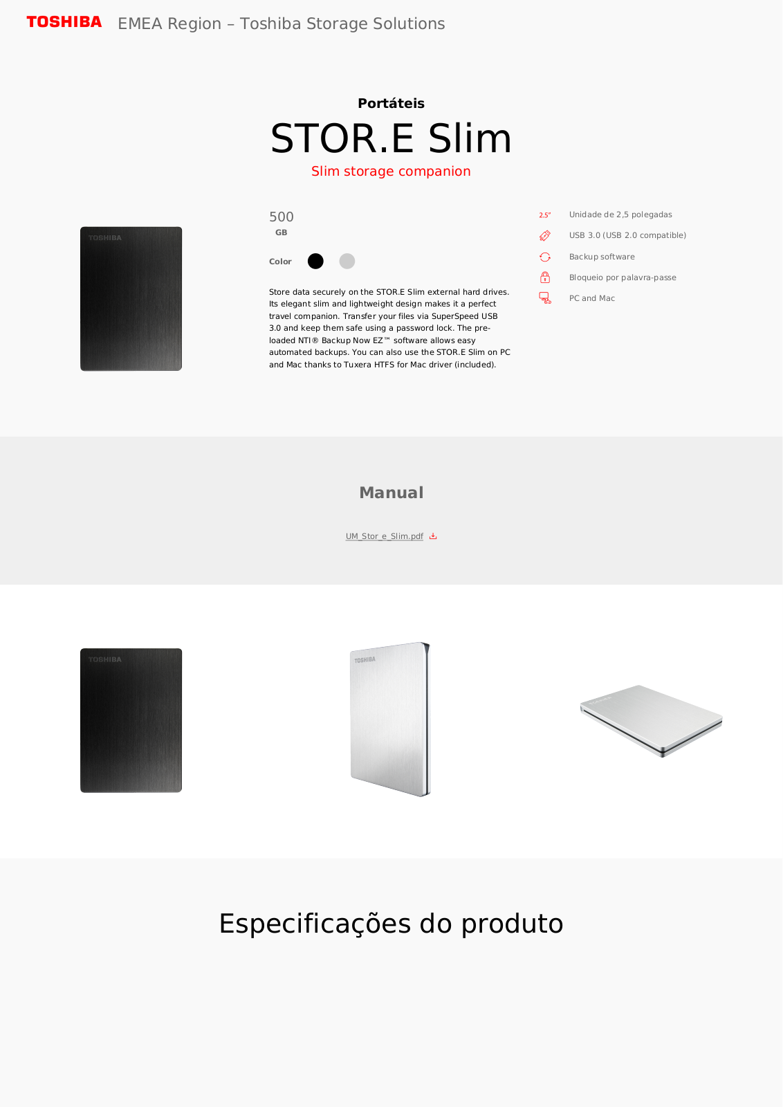 Toshiba HDTD105ES3D1, HDTD105EK3D1 Brochure