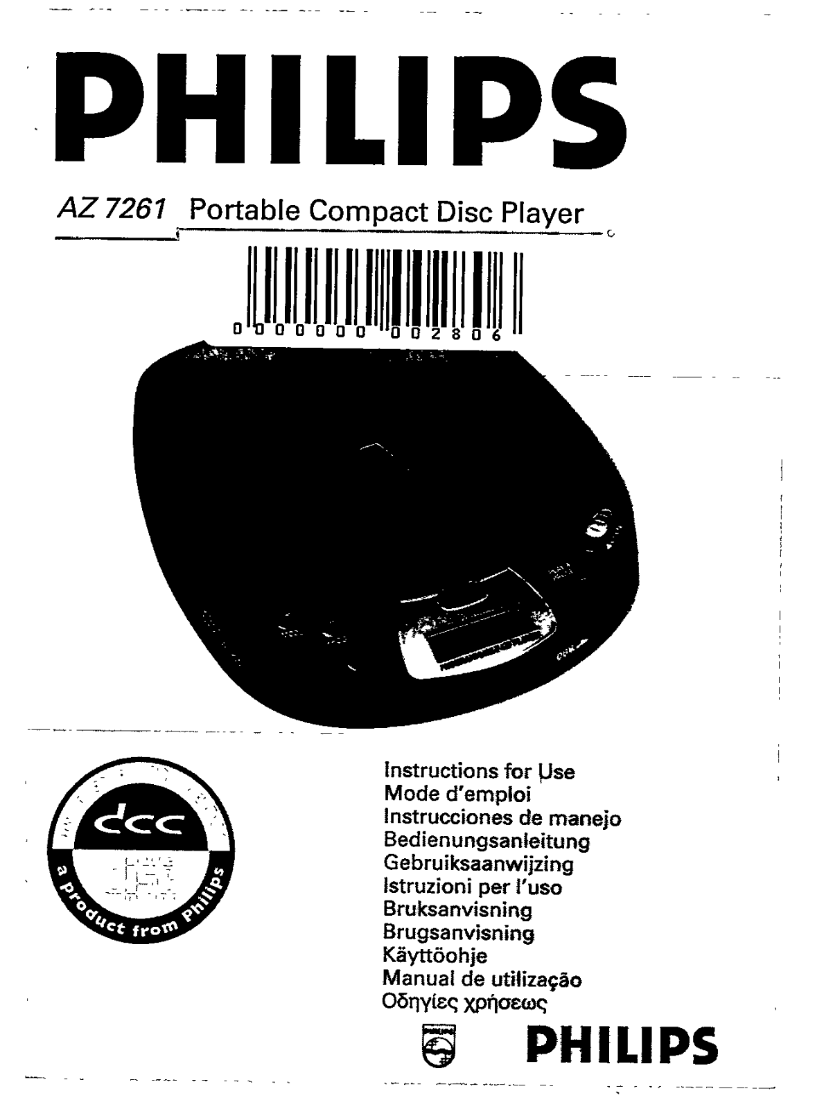 Philips AZ7261/17, AZ7261/05, AZ7261/01 User Manual