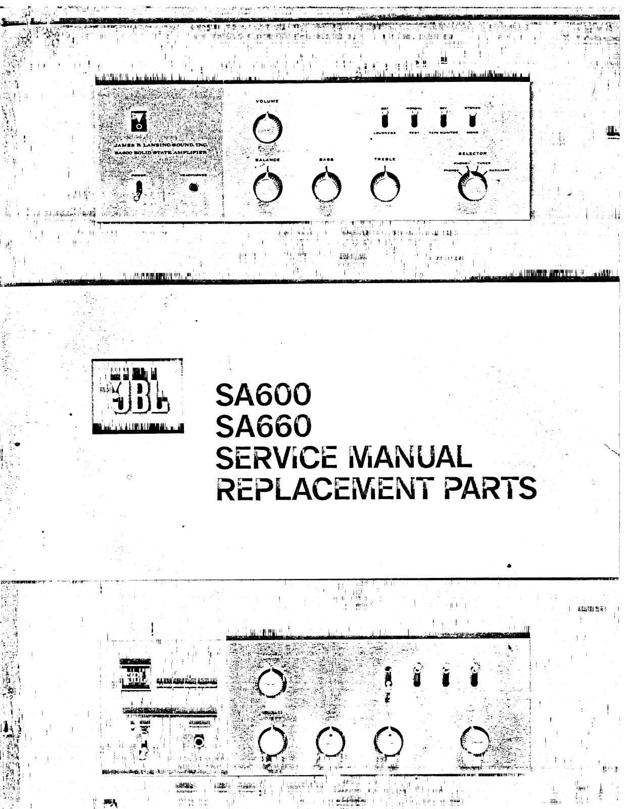 JBL SA660, SA600 Service Manual