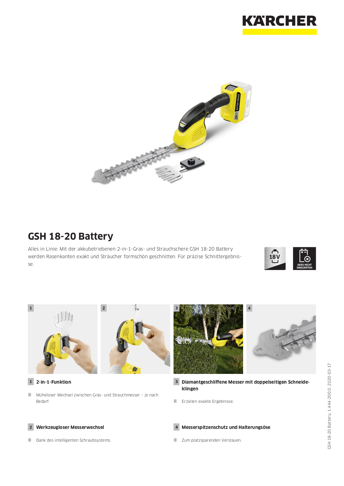 Kärcher GSH 18-20 Battery User Manual