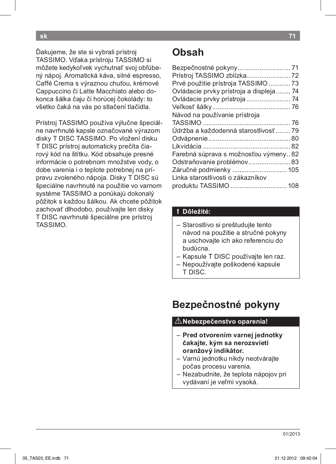 Bosch TAS2005 User guide