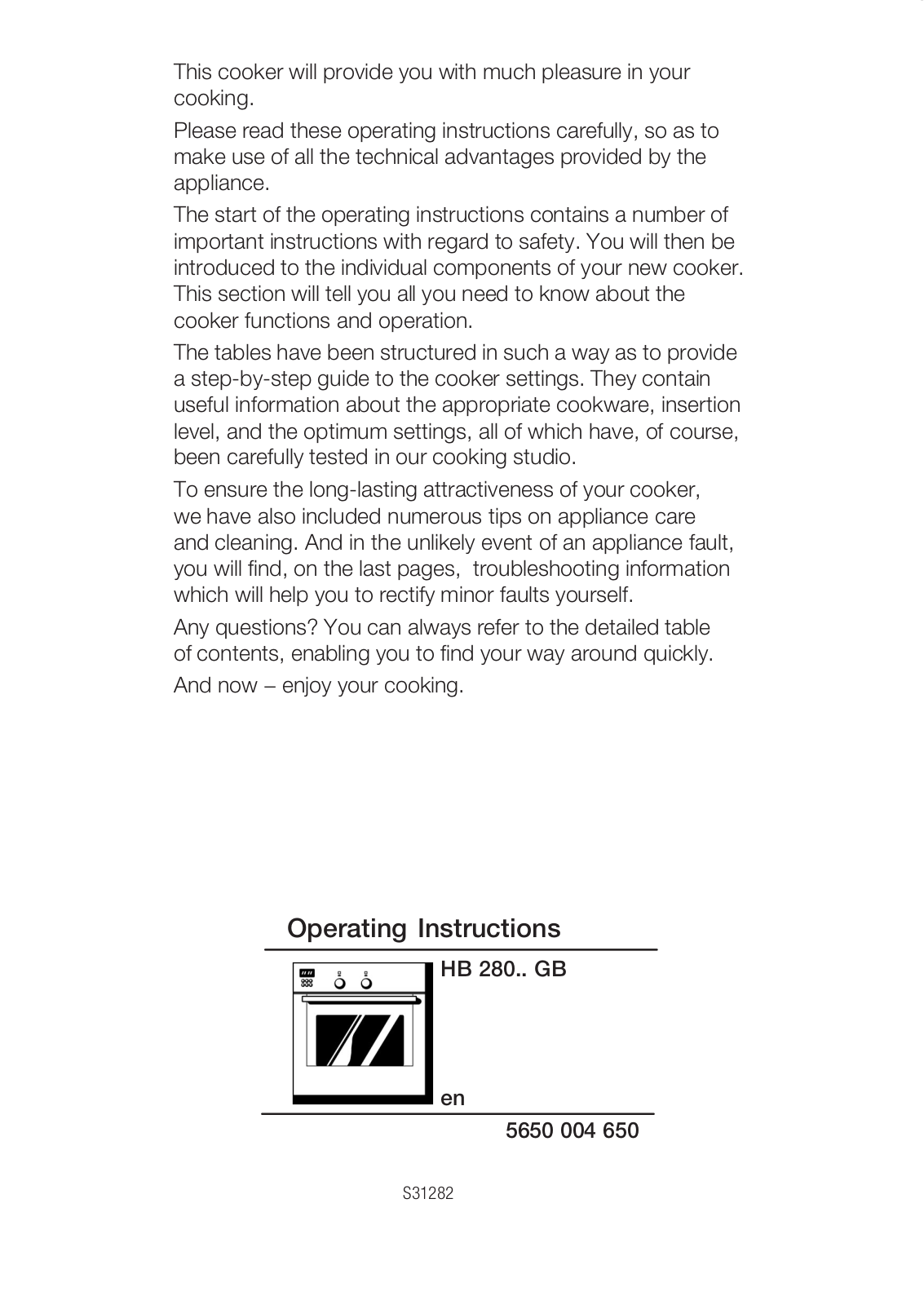 Siemens HB28055GB, HB28065GB, HB28025GB Operating Manual