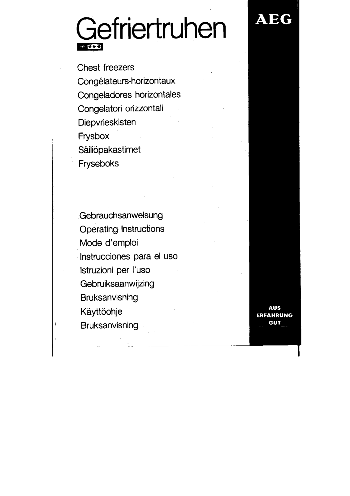 AEG-Electrolux 5102GT, 3602GT, 4102GT, A1532-4GT, ARCTIS191-4GT User Manual