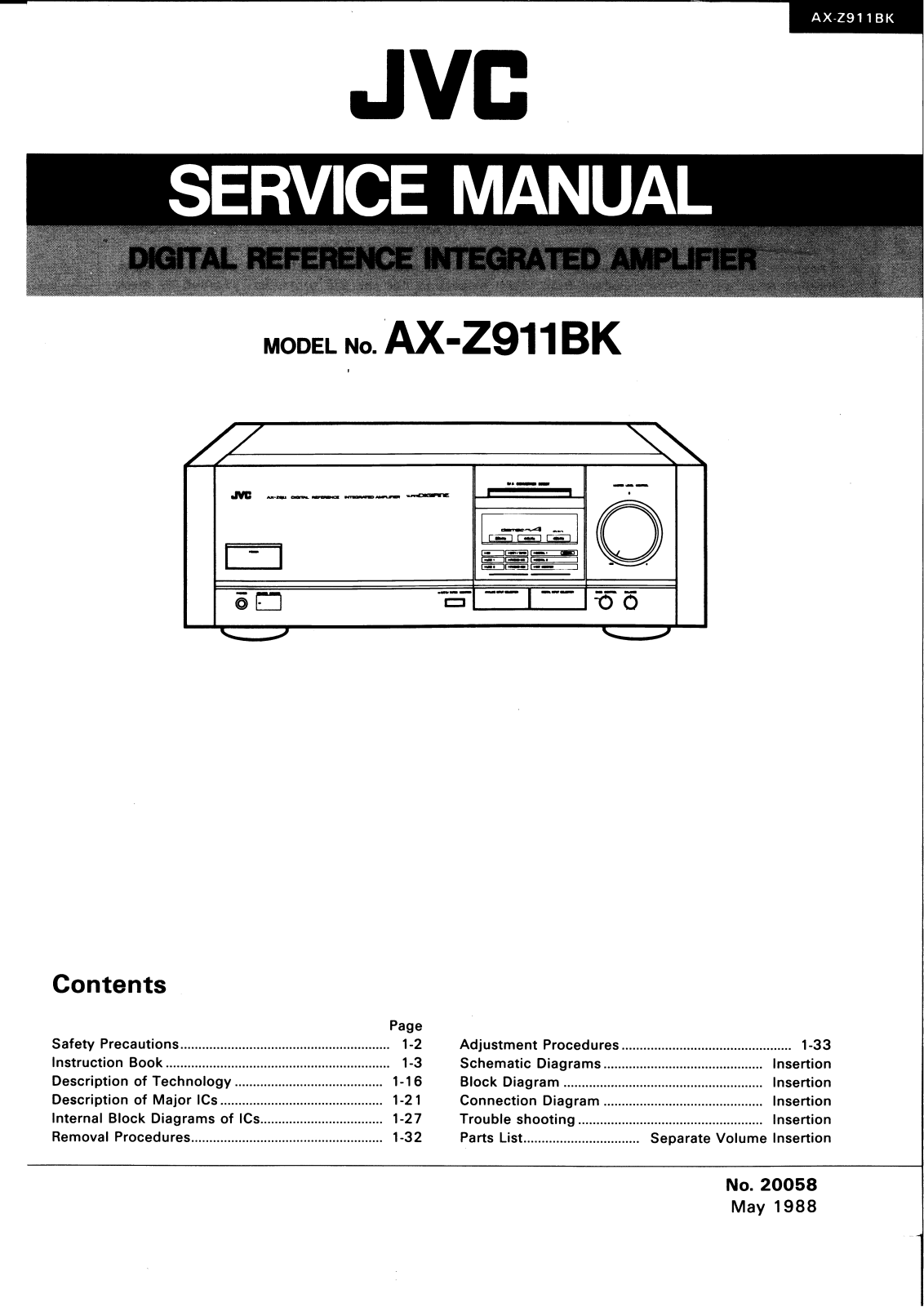 JVC AXZ-911-BG Service manual