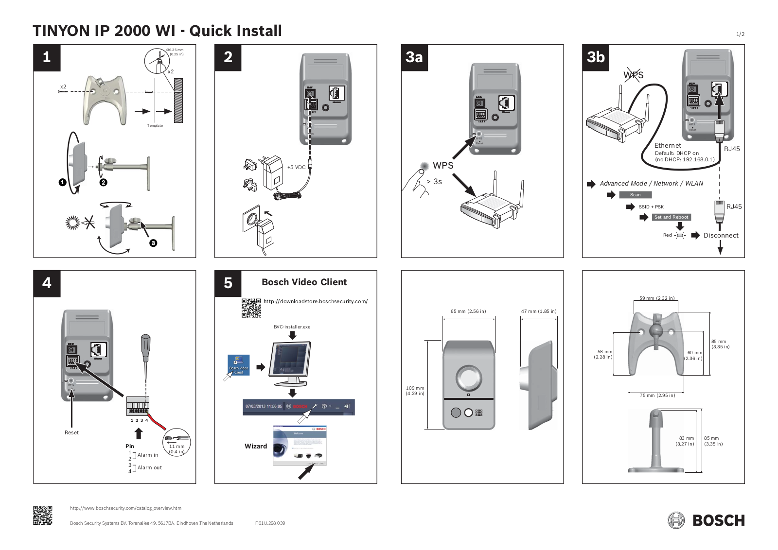 Robert Bosch NPC20012F2WL Users Manual