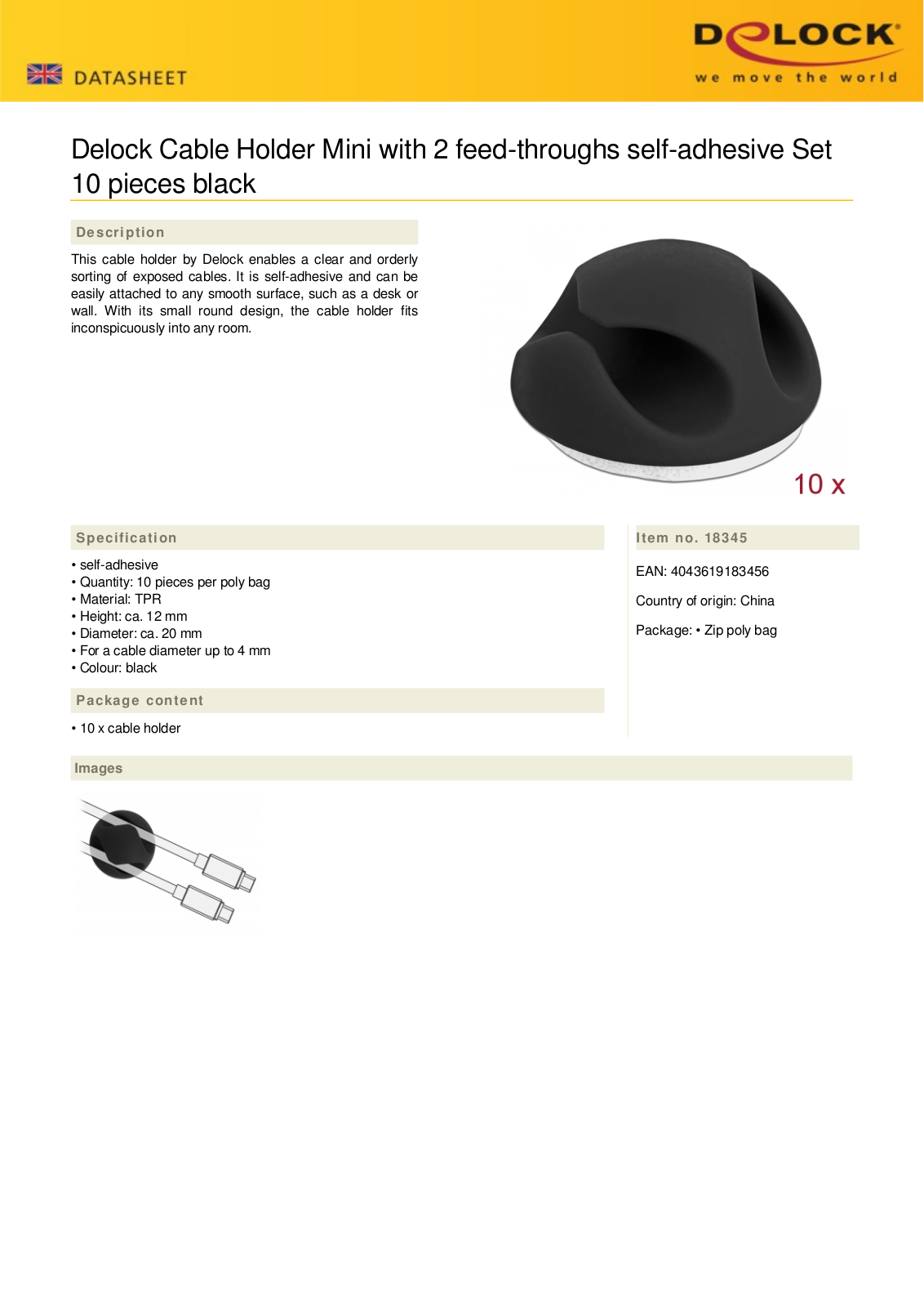 DELOCK 18345 Datasheet - ManualMachine.com