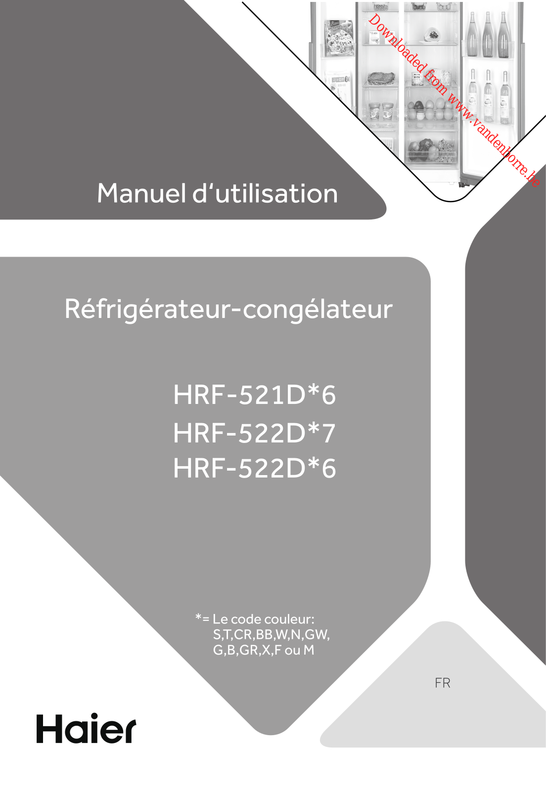 HAIER HRF-522DG6 User Manual