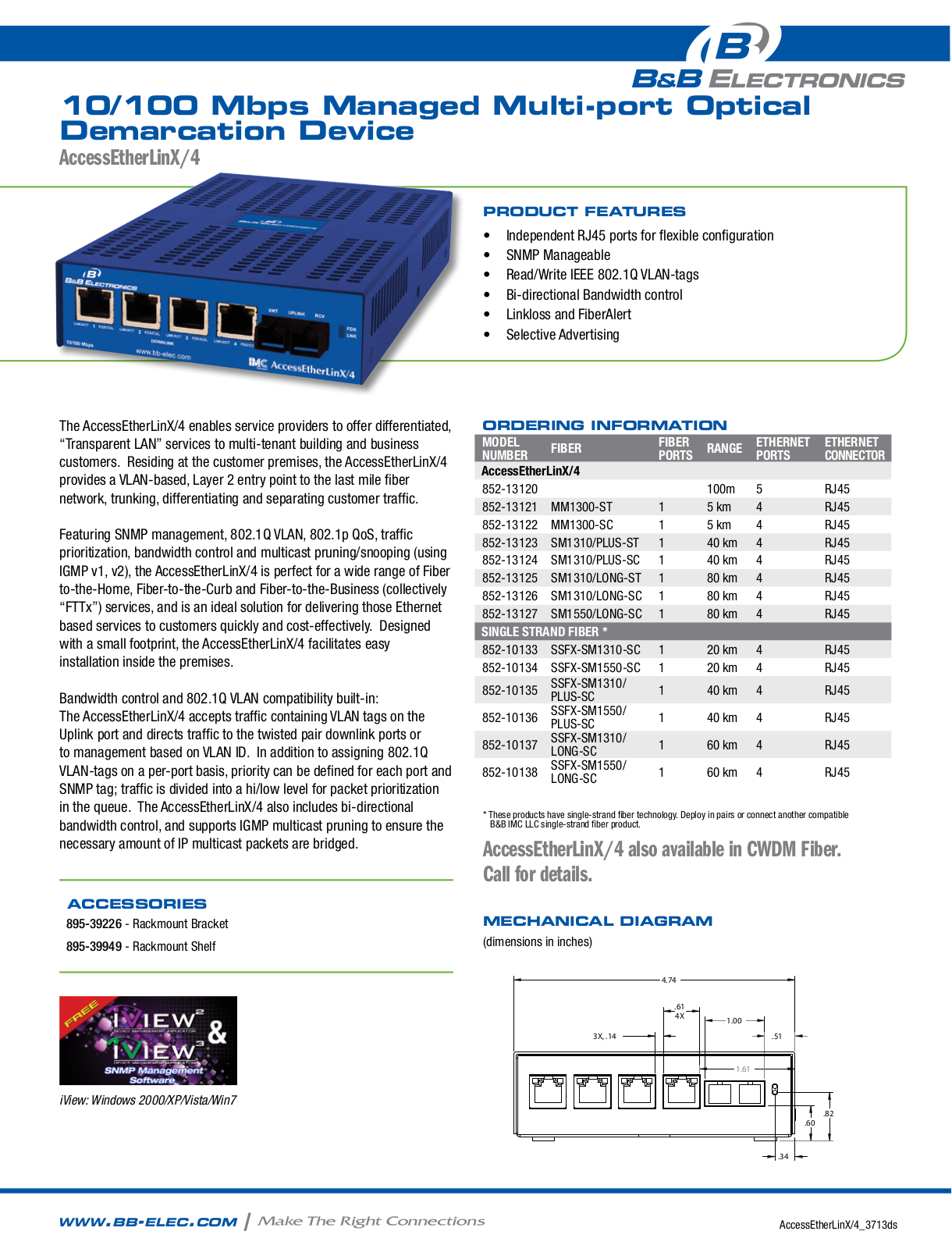 B&B Electronics 852-13120-27 Datasheet