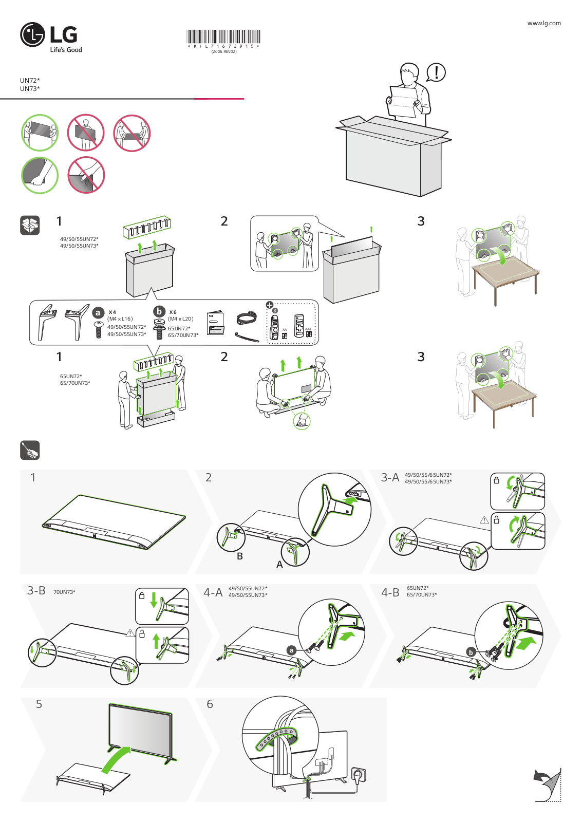 LG 70UN7380PVC Quick Setup Guide - ManualMachine.com
