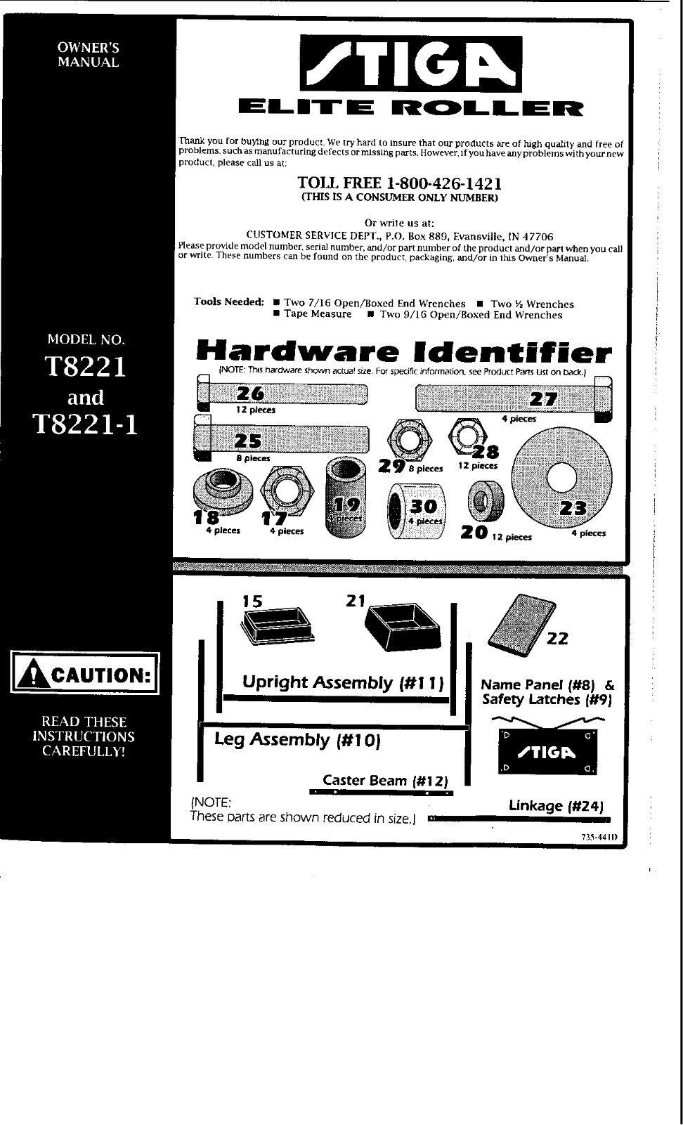 Escalade sports T8221, T8221-1 User Manual