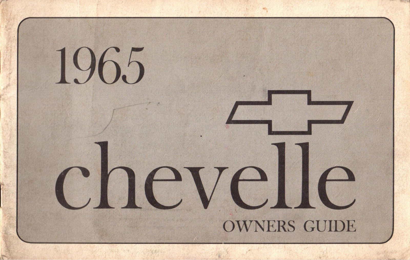 Chevrolet Chevelle 1965 Operating Instructions